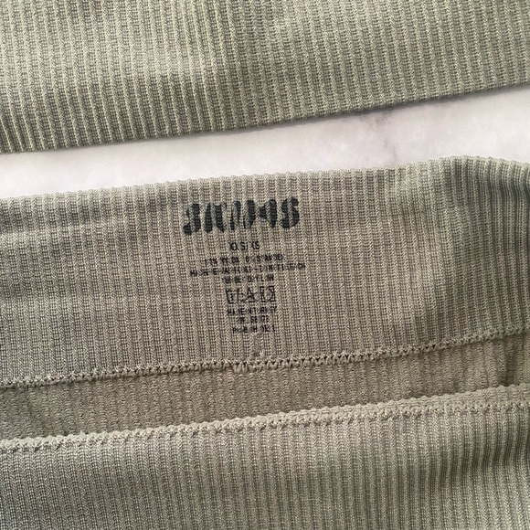 STRETCH RIB HIGH NECK BRA + STRETCH RIB SHORTS - Picture 4 of 6